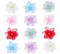 HAKIDZEL 10pcs Flower Hairpin Hair Flowers Clips Floral Hair Barrettes Cute Clip Strong Hold Accessories for Women Wedding Guest Seaside Party