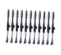 HAKIDZEL 10Pcs Foldable Eyebrow Brush for Women Professional Dual Head Mini Makeup Brushes for Eyebrow Shaping Lightweight and Easy to Use Black