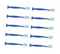 HAKIDZEL 10Pcs Mini Handle Toothbrush with Soft Bristles for Teeth Cleaning Designed for Secure Environments Like Prisons and Mental Facilities with Standup Handle