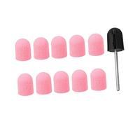 HAKIDZEL 10Pcs Nail Sanding Caps Set with Professional Manicure Grinding Heads for Polishing and Cuticle Removal Grit Durable and Lightweight Design for Home Use
