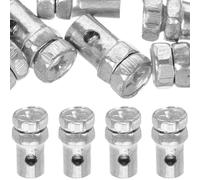HAKIDZEL 10pcs Universal Throttle Cable Ends with Metal Clamps for Motorized Bike and Motorcycle, Silver, Impact Resistant Cable Stops for Go Kart and Lawn Mower Repair