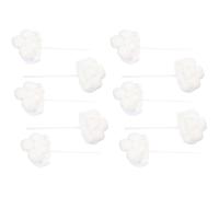 HAKIDZEL 10pcs White Cloud Shaped Paper Cake Decorative Toppers for Cupcake, Safe to Use and Great Decorations, for Wedding Party and Birthday Party