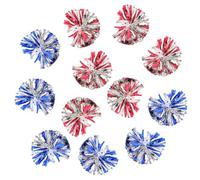 HAKIDZEL 12pcs Delicate Plastic Cheerleader Pom Poms with Handle for Dancing Match and Sports Events, Add Sparkle and Visual Stimulation, Outdoor Cheerleading Squad Accessories