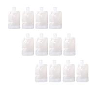 HAKIDZEL 12pcs Portable Travel Lotion Pouch Set with Leak-Proof Frosted Plastic Refillable Cosmetic Containers for Travel and Storing Shower Gel