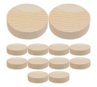 HAKIDZEL 12pcs Round Wood Circles for Painting Unfinished Pine Wood Boards Smooth Flat Surface, Safe for Creativity and Supporting Paint Without Warping, for Wall Decorations and Family