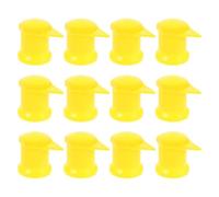 HAKIDZEL 12pcs Yellow Plastic Wheel Lug Nut Indicators for 33mm Nuts Cap Sleeve, Enhanced Visibility and Protective Design, Suitable for Vehicles and Commercial Trucks