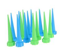 HAKIDZEL 16Pcs Automatic Plant Watering Devices Plastic Self Watering Drops Irrigation Tool for Home Use Blue Green Self Regulating Water Seepage System Prevents Overwatering and Maintains