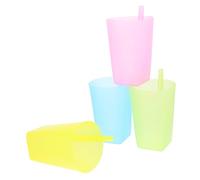 HAKIDZEL 16pcs Multi-Color Reusable Cups Thick Juice Holders for Cold Drinks Milk Storage and Water Drinking Practical Multi-Function Cups for Home and Party Use
