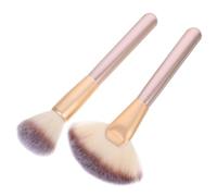 HAKIDZEL 1Set Fan Makeup Brush Blush and Highlighter Makeup Tools with Comfortable Handle Easy to Clean Bristles for Effortless Application and Blending