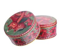 HAKIDZEL 2 Pcs Iron Candy Boxes with Simple Design, Easy to Carry and Practical in Use, Small round Cookie and Chocolate Storage Containers, Sweet Storage Box and Home