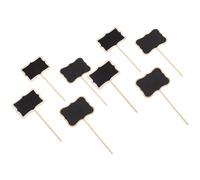 HAKIDZEL 20pcs Creative Mini Chalkboard Signs with Sticks for Writing Messages and Garden Decorating Black Plastic Plant Labels for Signage and DIY Decorative Projects Assorted Assorted