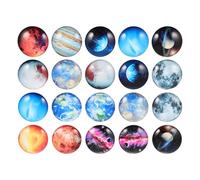 HAKIDZEL 20pcs Glass Home Fridge Magnets with Magnet Design and Space-saving Feature, Assorted Color Decorative Refrigerator Decors for Creative Kitchen DIY and Household Use