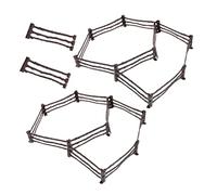 HAKIDZEL 20pcs Mini Plastic Farm Fence Set Durable Simulation Fence Accessories for Garden Hobby Horse Paddock and Farm Animal Models Creative Shape Building Kit