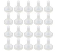 HAKIDZEL 20pcs Silicone Milk Pacifiers for Small Pets and Puppies, Easy to Install and Replace, White Pet Feeding Supplies Suitable for Newborn Animals