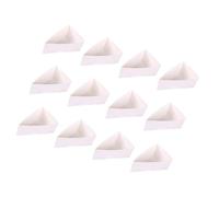 HAKIDZEL 20pcs Triangle Paper Cake Slice Boxes Made of White Paper for Convenient Takeaway and Replacement of Cups for Bakery Packaging and Cupcake Carrier Decor