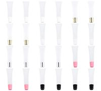 HAKIDZEL 24pcs 15ml White Plastic Lip Gloss Tubes Refillable Lip Balm Containers with Slanted Color Mixing Design, Environmentally Friendly and Easy to Squeeze for Shower Gel Random Color