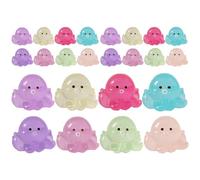 HAKIDZEL 24pcs Animal Characters Toy Octopus Toy Figure Glow in Dark Octopus Mini Resin Octopus Figurines Fairy Gardens Animals Ocean Decorations Sea Decor Mini Resin Figures Household Doll