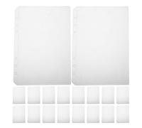 HAKIDZEL 25pcs A5 Binder Pockets PVC 6-Hole Loose Leaf Storage Bag Portable for Home Office Quick Content Identification