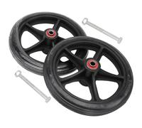 HAKIDZEL 2pcs 7-inch Solid Tire Manual Wheelchair Front Wheels Replacement for Wheelchairs and Rollators, Anti-Slip Spare Wheel Accessory for Mobility Aids in Healthcare