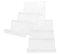 HAKIDZEL 2pcs Acrylic Purse Display Stands with 3 Tiers and 14cm Width, Sturdy Wallet Holder Display Rack for Shops and Shopping Malls