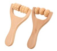HAKIDZEL 2pcs Acupoint Massagers Small Foot Massager Wooden Round Massage Rollers Smooth Surface for Relieving Fatigue Daily Use and Travel Shoulder Arms Relaxation Tool