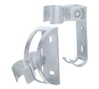 HAKIDZEL 2pcs Aluminum Shower Head Holder, Handheld Shower Arm Mount, Adjustable Wall Bracket with Storage Hook, Silver, Tool-Free Installation, for Bathroom