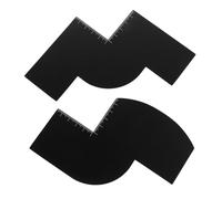 HAKIDZEL 2pcs Beard Shaping Tool and Hairline Shaping Template Ruler, Facial Hair Enhancement Card Set for Barbers and Diy Grooming, Neckline Shaving Guide for Precise Beard and Hairline Styling