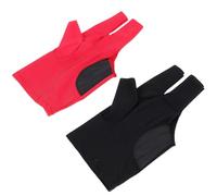 HAKIDZEL 2pcs Billiard Glove, Pool Hand Glove, Three-finger Open Design, Polyamide and Spandex, Black, Left Hand, for Billiard and Casual Home Games, Men and Women