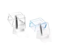 HAKIDZEL 2Pcs Blue Nail Stamp for Fingernails, Practical Plastic Nail Art Stamping Supply Tool for DIY Home Use by Manicure Lovers