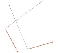 HAKIDZEL 2Pcs Copper Dowsing Rods Dual-End Ball Tips, Small Size Portable Divining Tools for Water Witching and Ghost Tracking Outdoors
