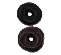 HAKIDZEL 2Pcs Donut Wig Hair Doughnut Shaper for Styling for Messy Buns and Updos Easy to Use Hair Modelling Tool for Volume Fullness