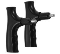HAKIDZEL 2pcs Ergonomic Plastic Replacement Cane Handle Grips for Walking Sticks and Hiking Poles, Universal Compatibility Arched Shape and Even Pressure Distribution, Supportive Grip