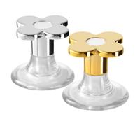 HAKIDZEL 2pcs Flower-Shaped Toilet Button Tops Abs Decorative Safe