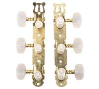 HAKIDZEL 2pcs Golden Guitar Head Knobs Metal and Plastic Closed String Tuning Keys Quick and Precise Tuning, Easy to Disassemble for Acoustic and Classical Guitars