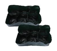 HAKIDZEL 2pcs Green Planting Bag with 6 Divided Grids, Plastic Grow Bag