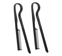 HAKIDZEL 2Pcs Hair Combs Hair Straightener Styling Tool V Shaped Haircut Hairdressing Combs for Quick Styling Touch Ups for Straight Curly Hair Management Black