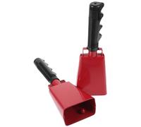 HAKIDZEL 2pcs Handheld Football Cowbells with Comfortable Grip Loud Cheering Noise Makers for Sports Events Parties and Celebrations
