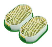 HAKIDZEL 2pcs Hydroponic Cat Grass Planter Tray, Reusable Plastic Soilless Growing Container for Cats and Wheatgrass, Suitable for Indoor Home Use Year-round