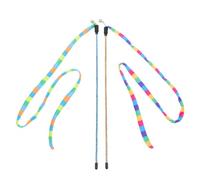 HAKIDZEL 2pcs Interactive Cat String with Bell for Indoor Cat Playing to Change Bad Biting Behavior for Kitten Exercise and Fun Random Color