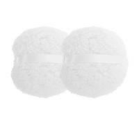 HAKIDZEL 2pcs Large Body Powder Puff 6inch White Plush Reusable Applicators Suitable for Sensitive Skin Soft Velvet Shimmer Puff for Daily Body Use