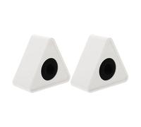 HAKIDZEL 2pcs Microphone Logo Flags with Triangular Shaped Stand Made of Abs and Sponge for Professional Voice over Services and Audio Recording Studios