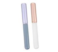 HAKIDZEL 2pcs Portable Mini Lip Brush with Cap for Lipstick Lip Gloss Application Lightweight Makeup Tool for Travel and Everyday Use Compact Cosmetic Brush for Women