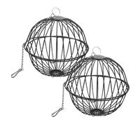 HAKIDZEL 2pcs Rabbit Feeder Ball Durable Dispenser for Hanging Pet Cage for Feeding and Play Suitable for Rabbits Hamsters and Small Pets