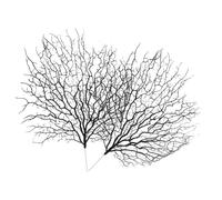 HAKIDZEL 2pcs Realistic Artificial Coral Branches Black Decorative Plastic Stems for DIY Home Office Ornament Simulation Twigs Natural Look