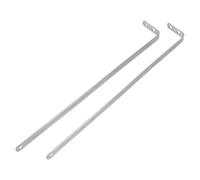 HAKIDZEL 2pcs Replacement Flat Pull Rod for Mop Roller Repair Handle Silver | Stainless Steel Material with Polished Finish, Smooth Surface, Compatible with Mop Handle and Floor Squeegee