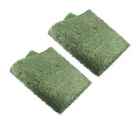 HAKIDZEL 2pcs Reptile Habitat Carpet Green Cotton Bedding with Moisture Retention and Heat Preservation for Reptiles Terrarium Accessories Suitable for Turtles and Lizards