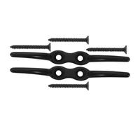 HAKIDZEL 2pcs Stainless Steel Boat Tie down Cleat with Screws Included, Double Horn Cleat Structure, Sl lack Design for Kayak and Flagpole, for Deck Upgrades and Marina Use, Easy DIY