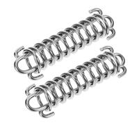 HAKIDZEL 2pcs Stainless Steel Dog Leash Spring with Shock Absorption and Easy Replacement, Flexible Bungee Rope for Outdoor Walking and Camping, Suitable for Medium and Large Dogs