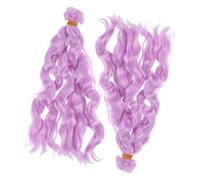 HAKIDZEL 2pcs Synthetic Curly Doll Hair Wigs for Bjd Dolls Bundles for Craft Making and Lifelike Replacement Accessories