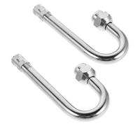 HAKIDZEL 2pcs Valve Stem Extenders with Protective Elbow Design 180 Degree Angled Copper Valve Extension Tubes Maintaining Stable Pressure Suitable for Pickup Trucks and Buses